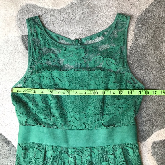 BB Dakota Green Lace Dress, EUC, S - Picture 10 of 16